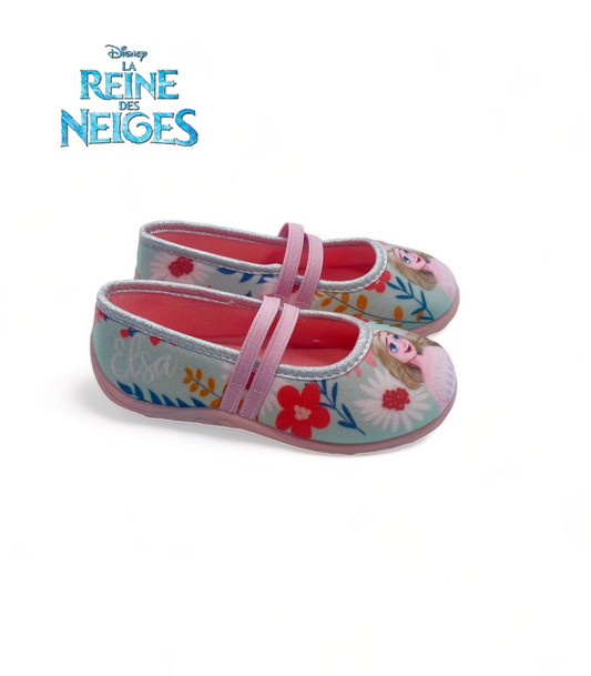 Chaussons enfant type ballerine La Reine Des Neiges rose -Fille