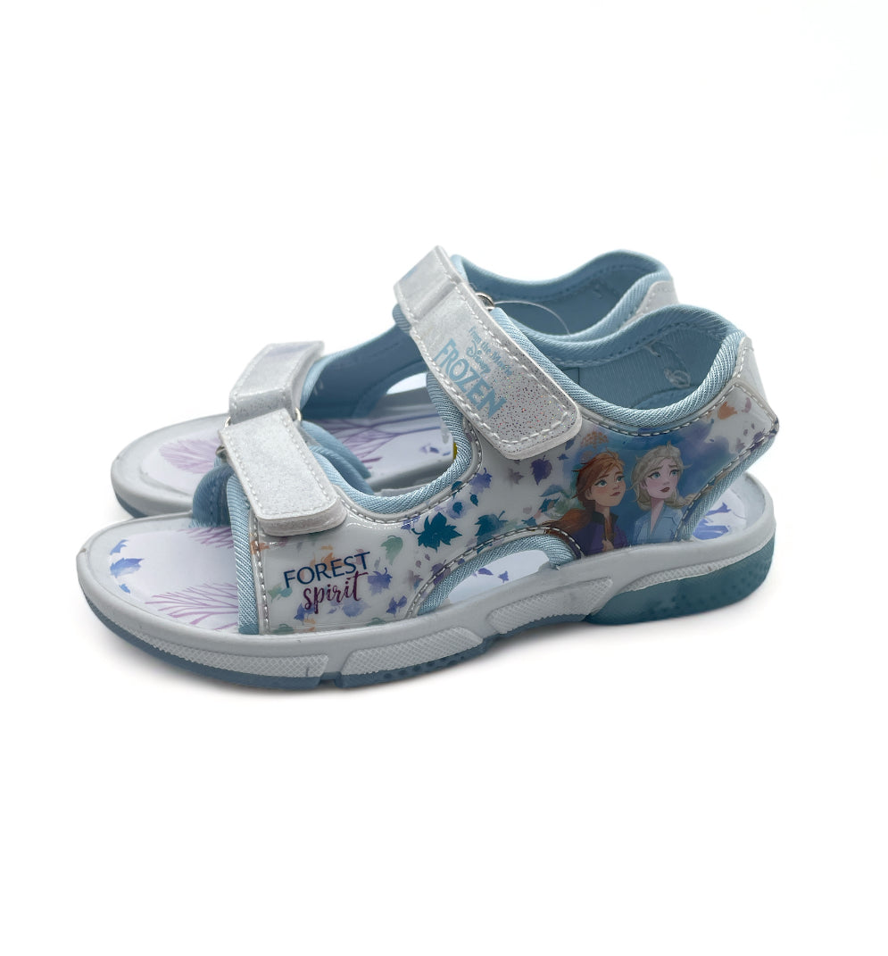 Sandales Eclairante La Reine des Neiges Bleu Glacial crème - Enfant