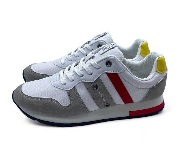 Basket ville Blanche streetwear à bande de marque Patrick - Homme