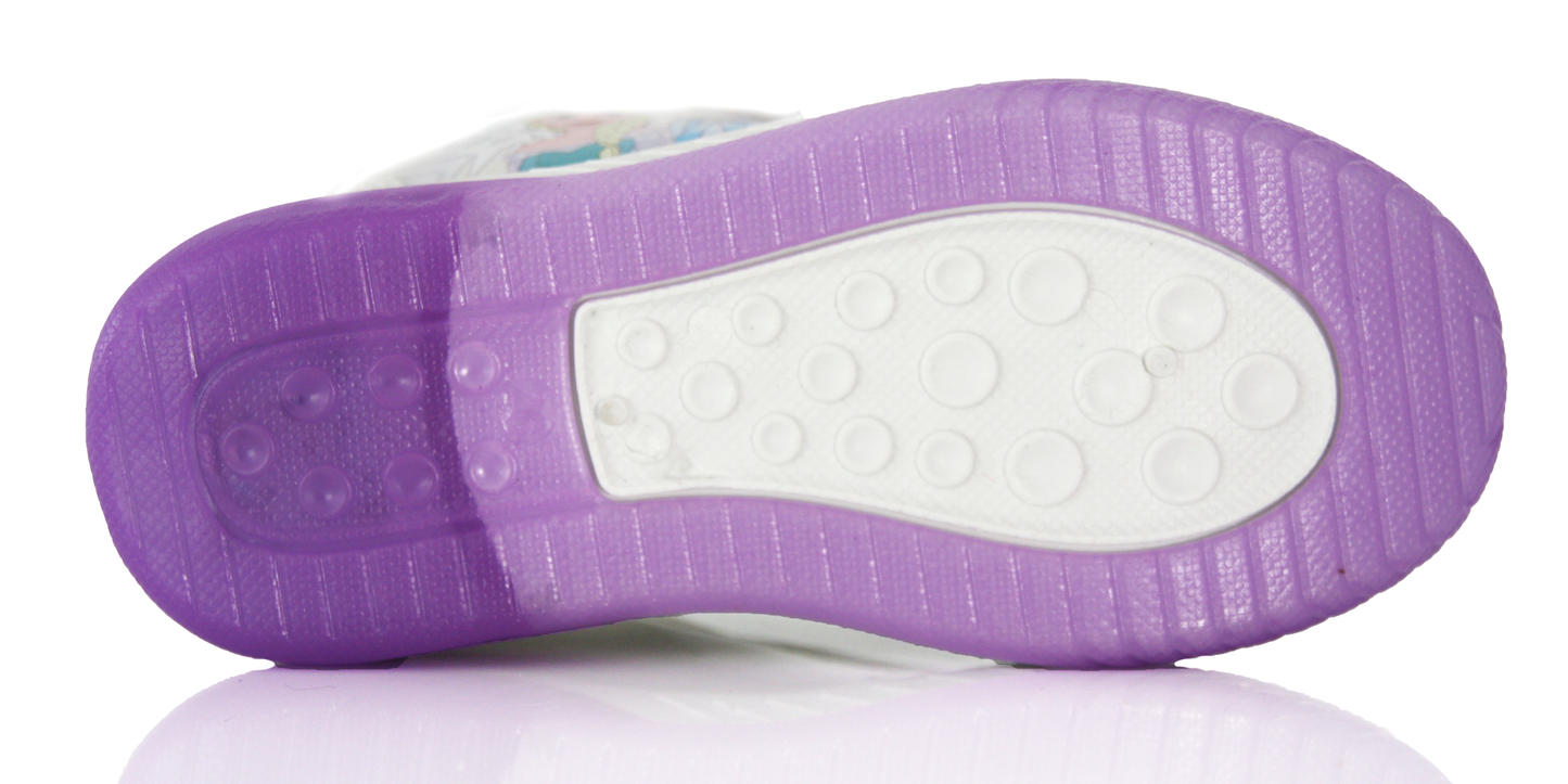 Baskets Fille Reine des Neiges Elsa Disney Scratch Violet & Blanche