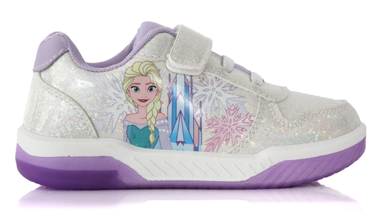 Baskets Fille Reine des Neiges Elsa Disney Scratch Violet & Blanche