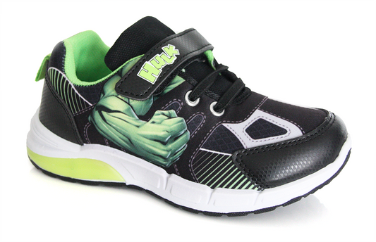 Basket enfant Hulk Marvel noire et verte avec scratch