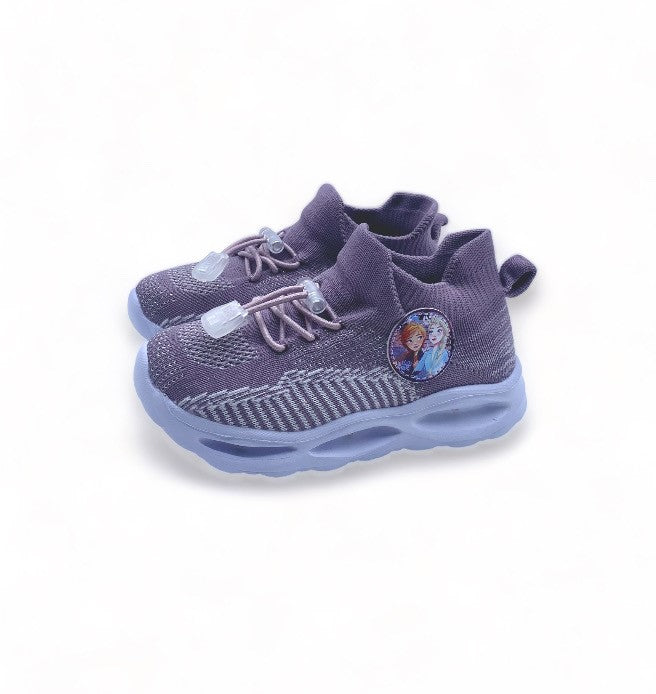 Basket éclairante en textile type chaussette rigide violette la Reine des Neiges pour Enfant
