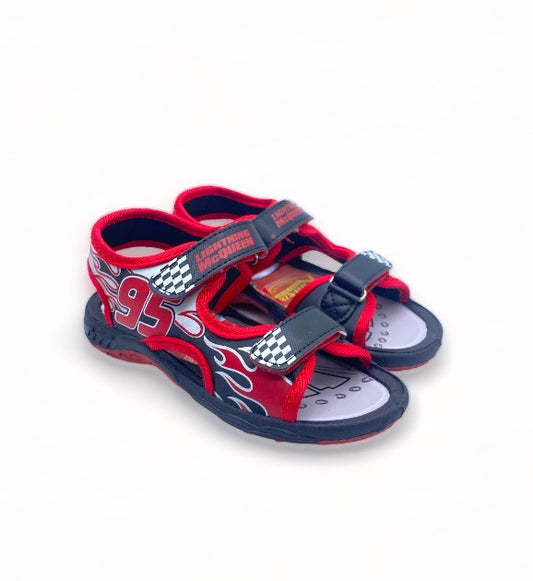 Sandales rouge Cars à scratch Enfant  - Garçon