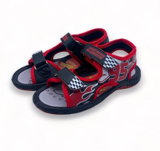 Sandales rouge Cars à scratch Enfant  - Garçon