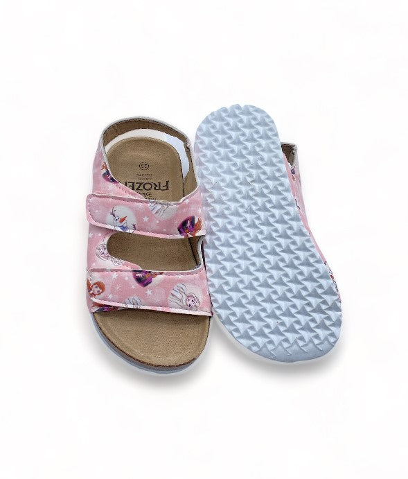 Sandales rose à scratch Olaf Reine des Neiges - Fille