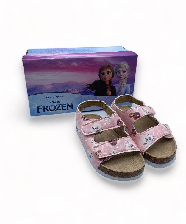 Sandales rose à scratch Olaf Reine des Neiges - Fille