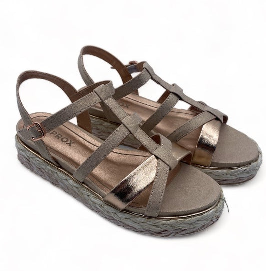 Sandales Rose Brillante semelle Tressé style Bohème Femme