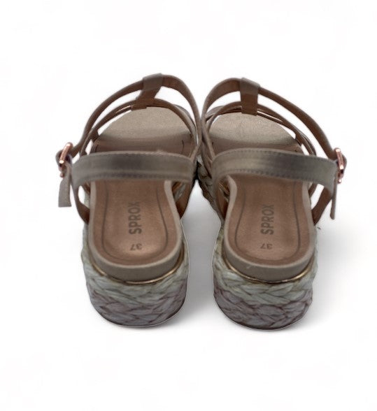 Sandales Rose Brillante semelle Tressé style Bohème Femme