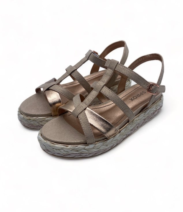 Sandales Rose Brillante semelle Tressé style Bohème Femme