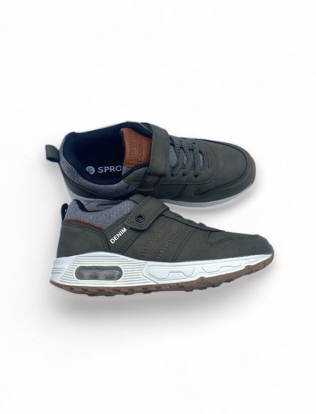 Basket urbaine Sprox couleur olive à scratch type Denim à scratch - Unisexe