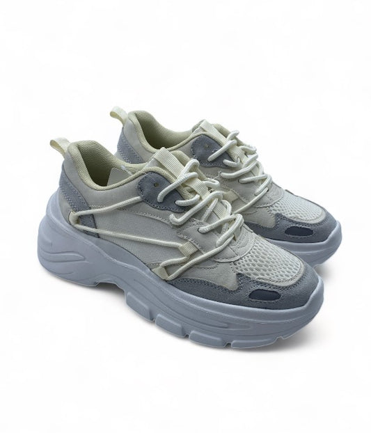 Basket Sprox empiècement grise Femme