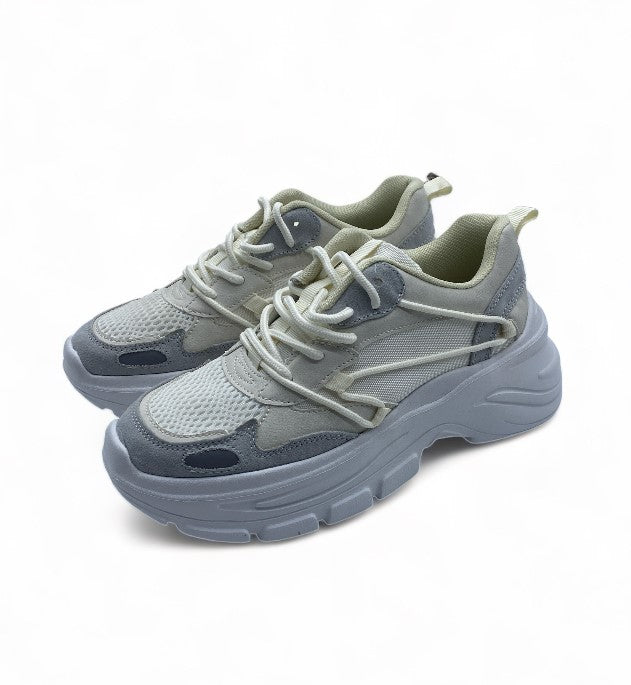 Basket Sprox empiècement grise Femme