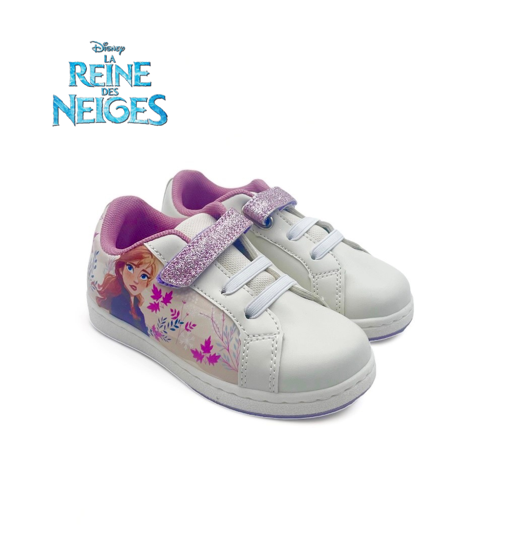 Basket Reine des neiges à scratch pailletées enfant - Fille