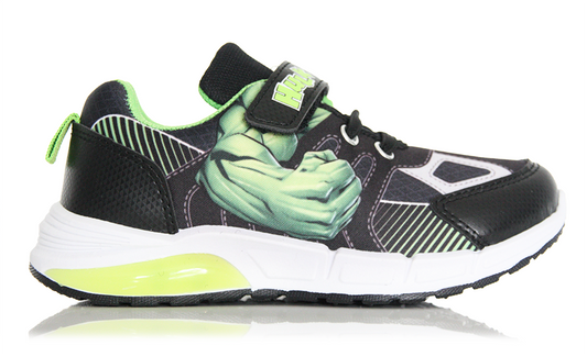 Basket enfant Hulk Marvel noire et verte avec scratch