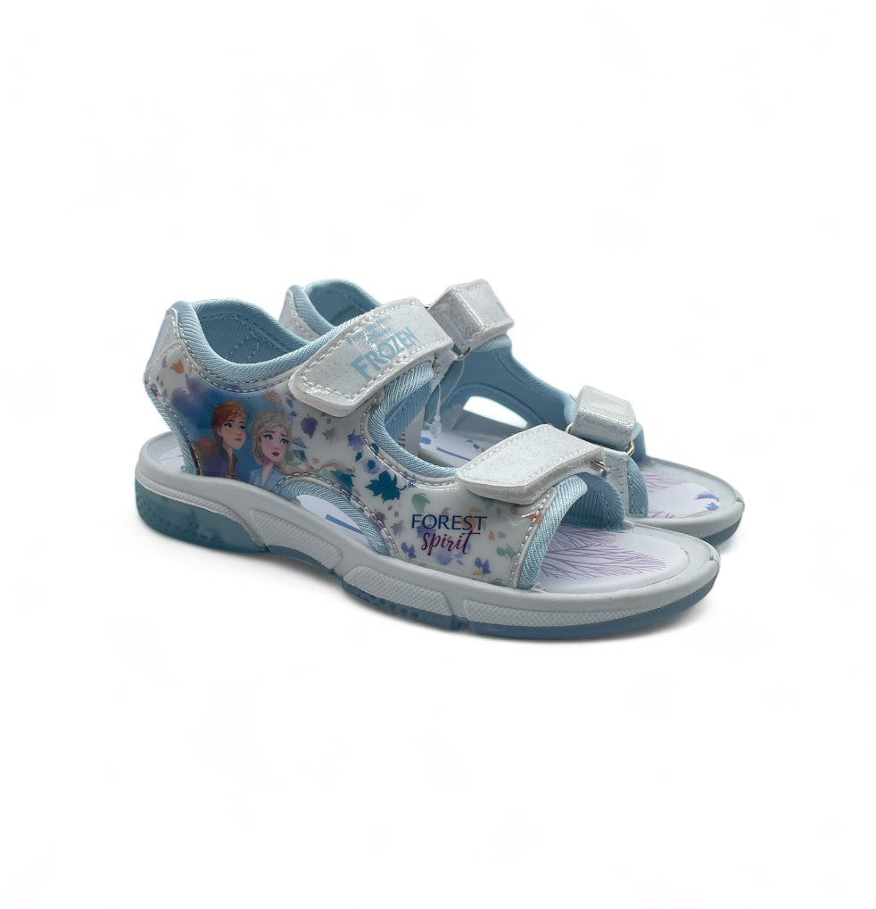 Sandales Eclairante La Reine des Neiges Bleu Glacial crème - Enfant