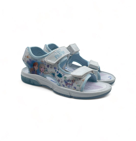 Sandales Eclairante La Reine des Neiges Bleu Glacial crème - Enfant
