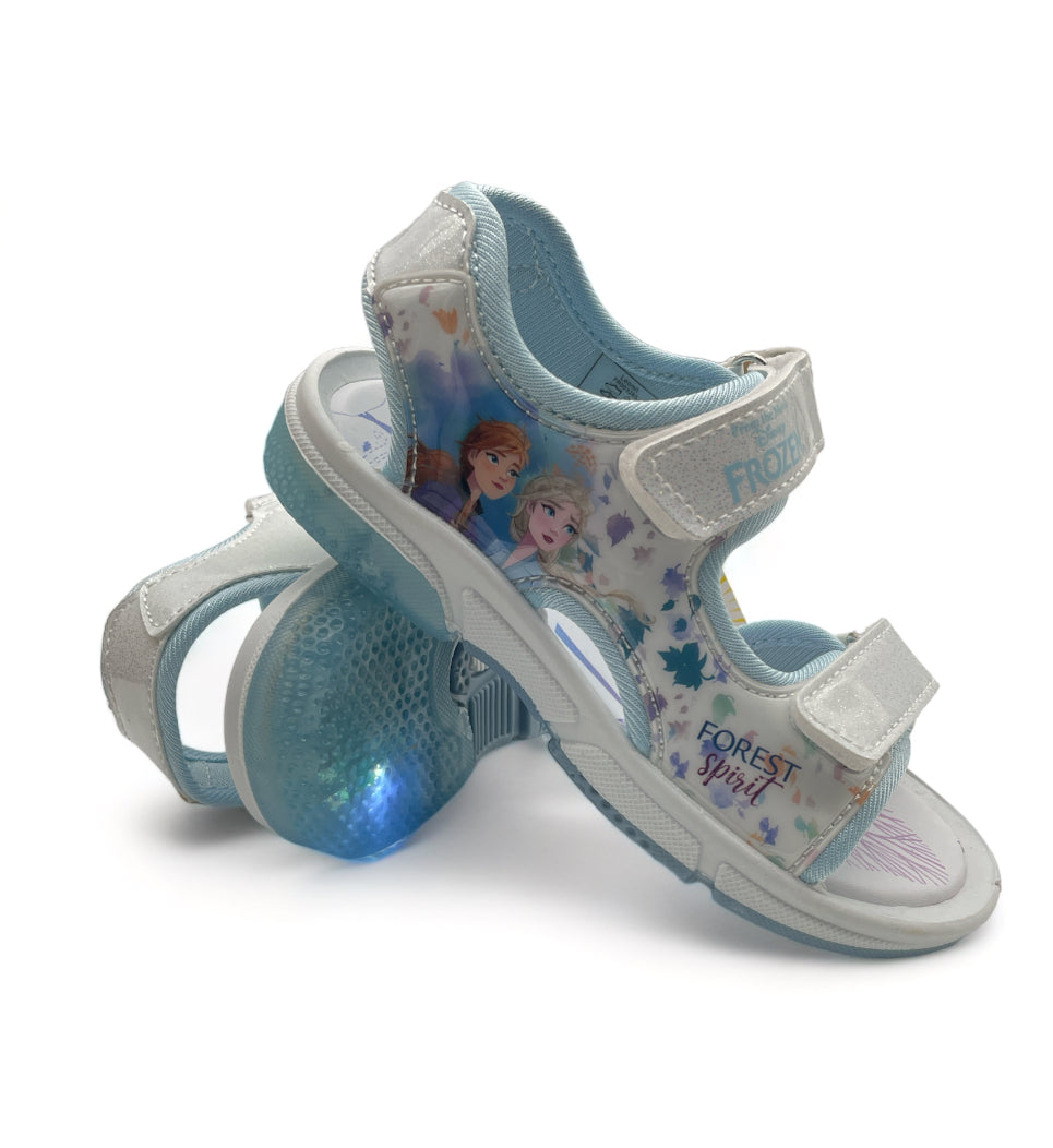 Sandales Eclairante La Reine des Neiges Bleu Glacial crème - Enfant