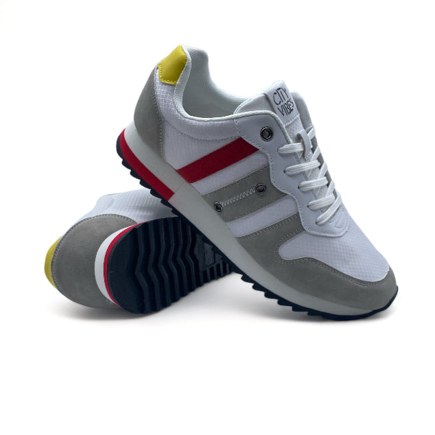 Basket ville Blanche streetwear à bande de marque Patrick - Homme