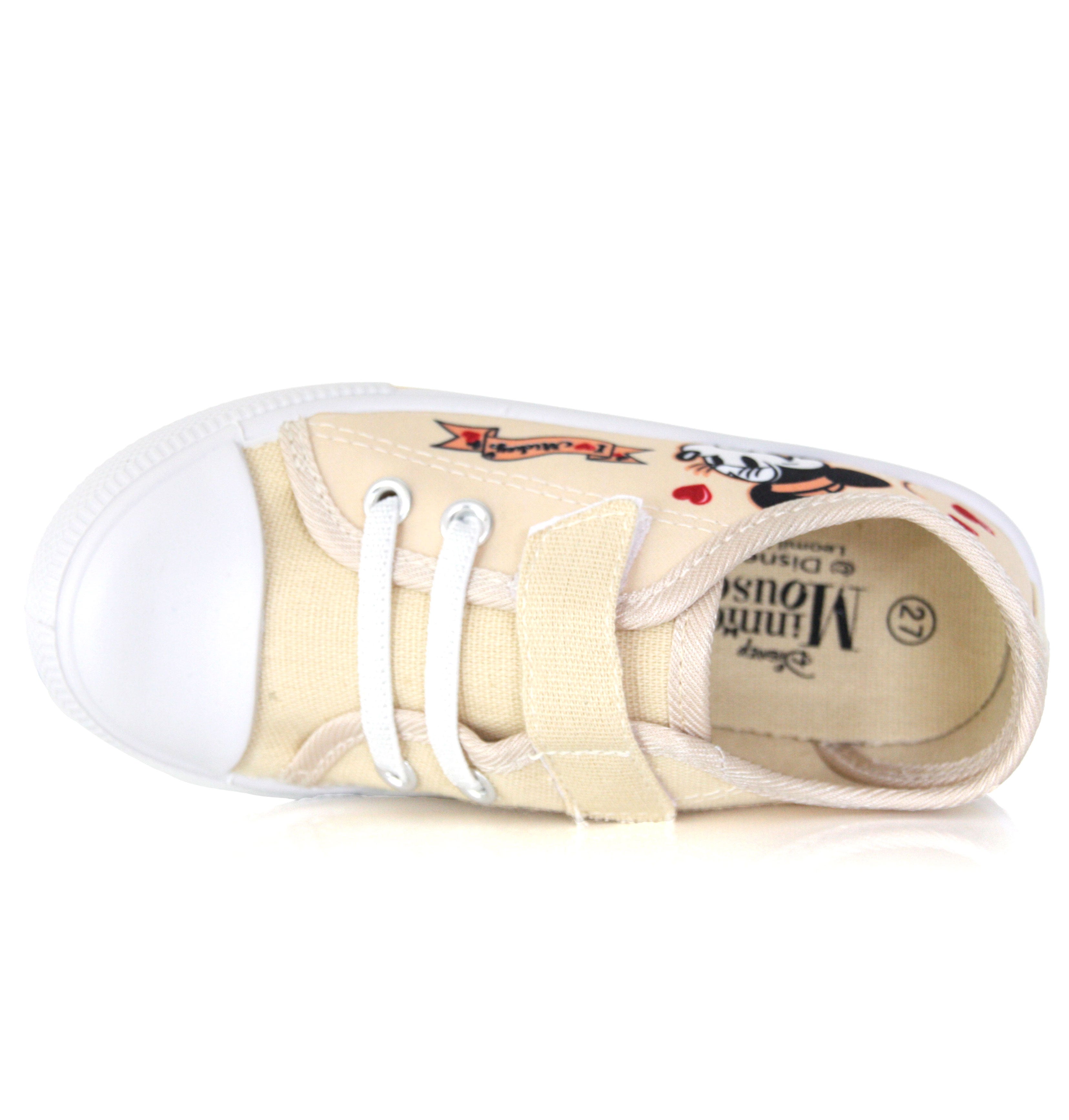 Basket Basse Minnie Beige Fille à Scratch 24 au 32