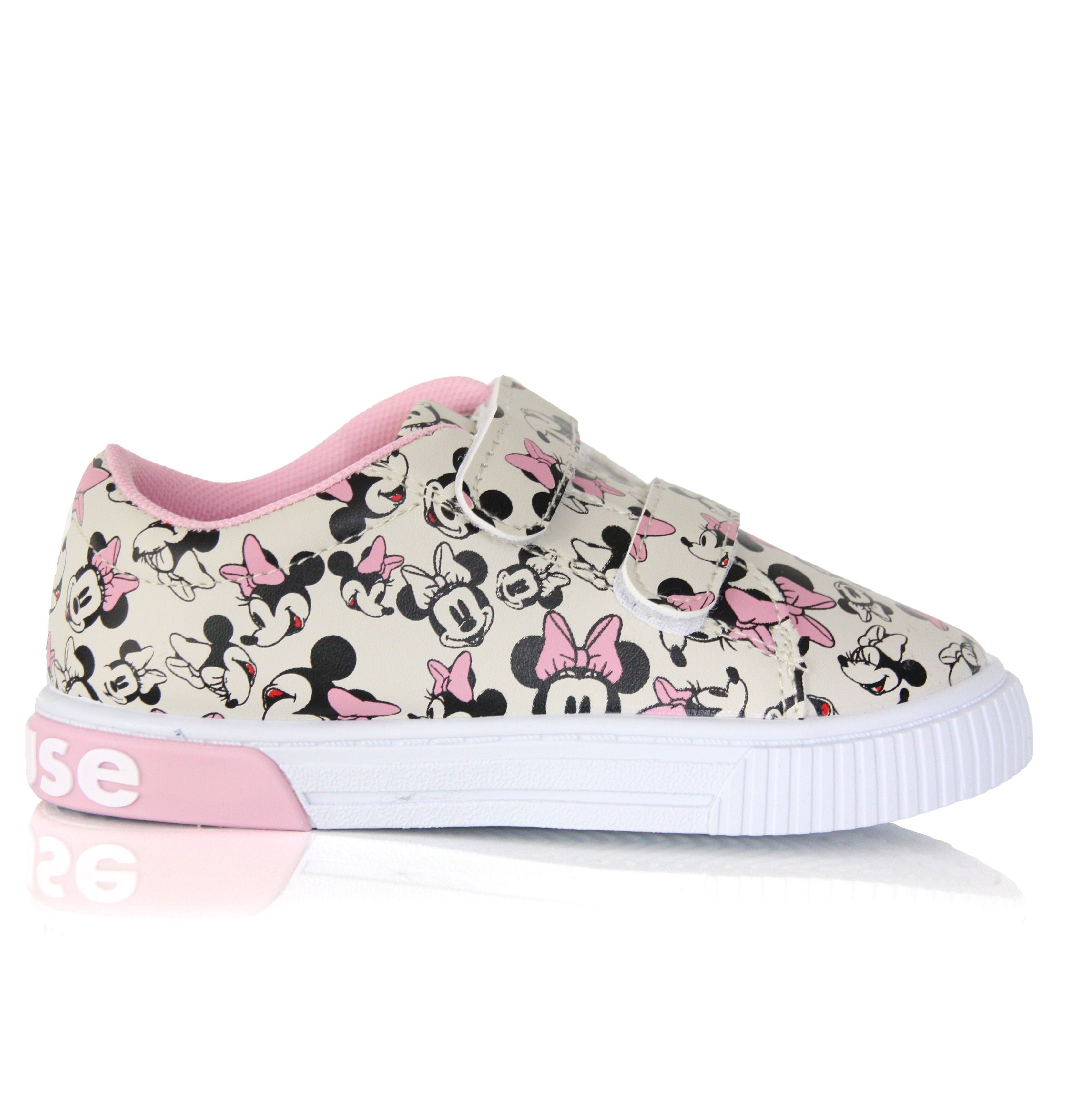 Basket Basse Minnie Fille Rose et Blanche à Scratch –24 au 30 Image principale du produit