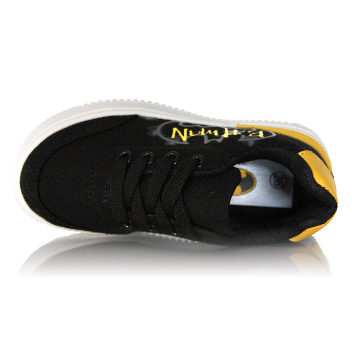 Baskets enfant Batman noires & jaunes à lacets