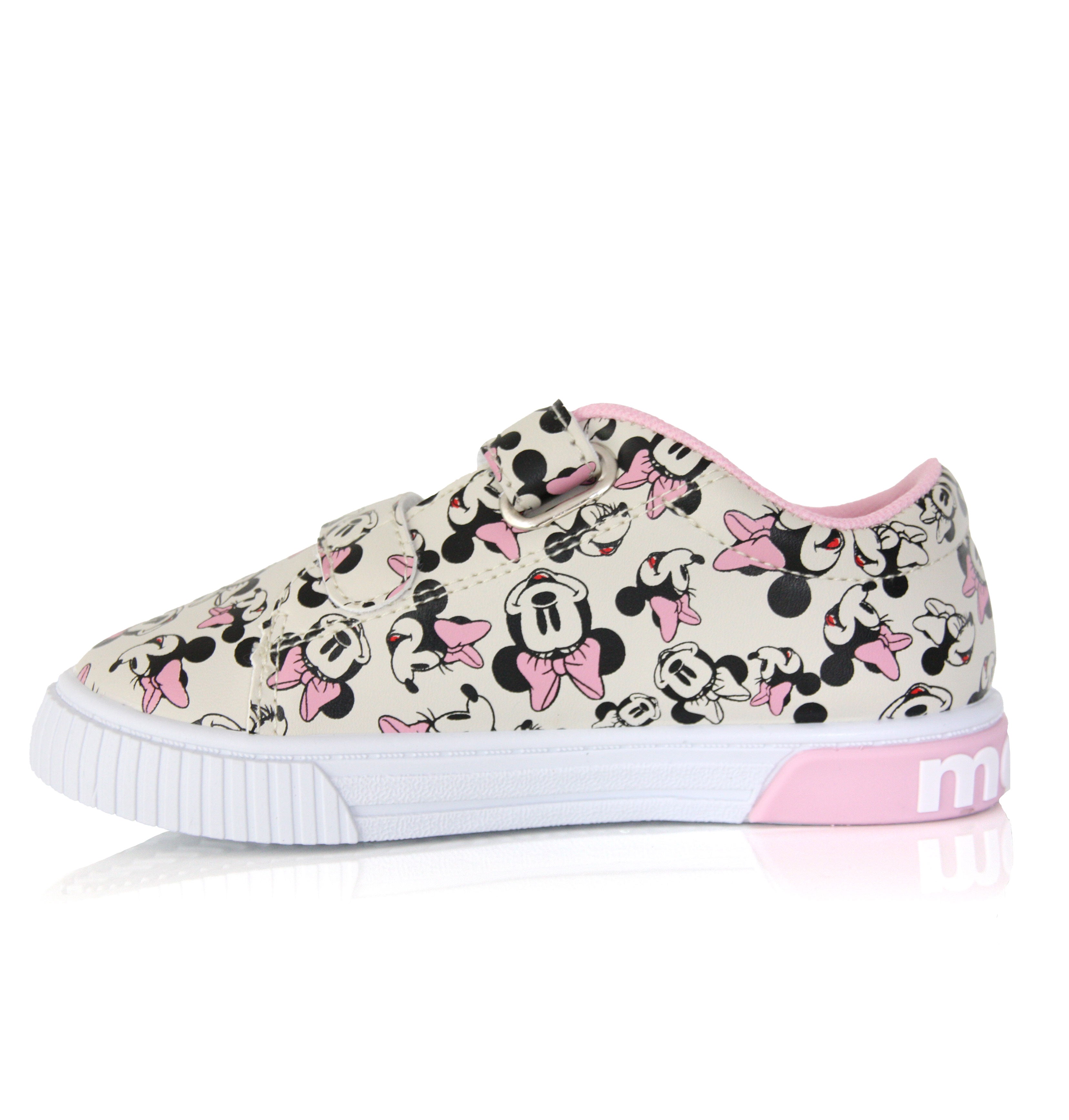 Basket Basse Minnie Fille Rose et Blanche à Scratch –24 au 30