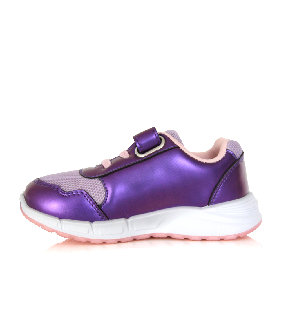 Baskets Fille Minnie Mouse Lumineuses – Rose & Violette Métallisé Disney