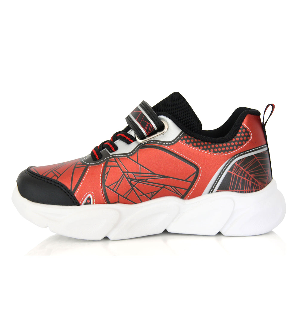 Baskets Spider-Man SpiderMan Noires & Rouges à Scratch LED du 25 au 33