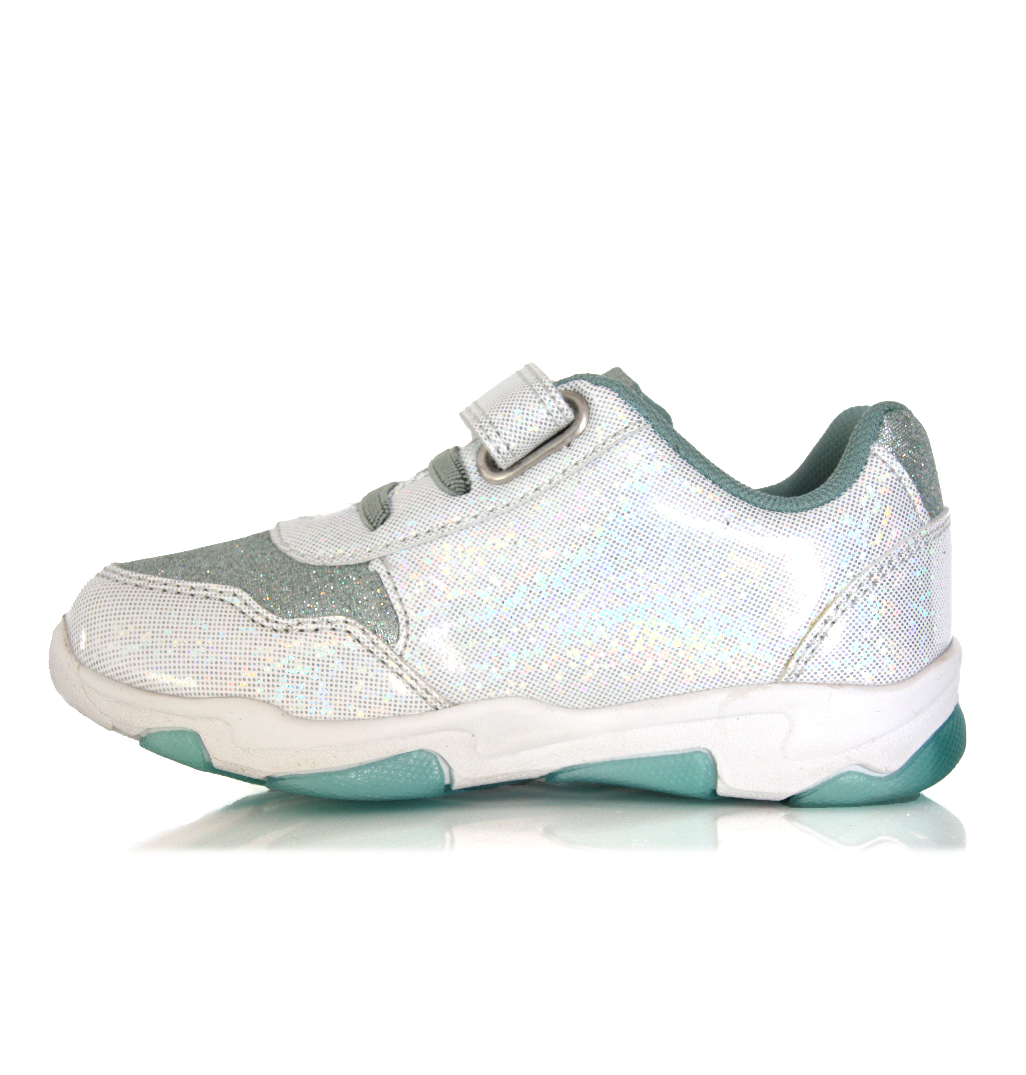 Baskets Fille Reine des Neiges pailletées Elsa Disney Turquoise