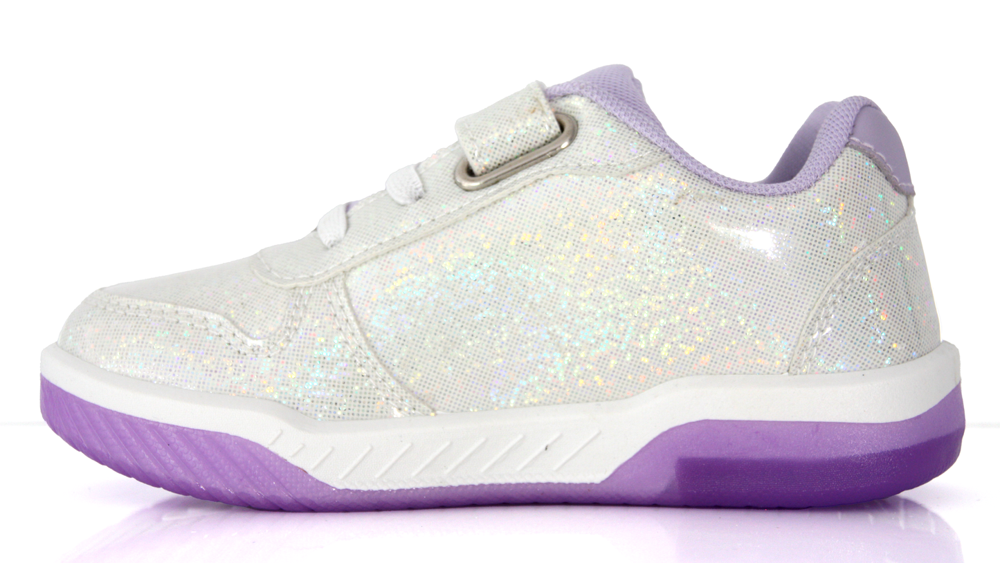 Baskets Fille Reine des Neiges Elsa Disney Scratch Violet & Blanche