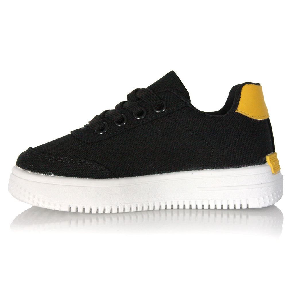 Baskets enfant Batman noires & jaunes à lacets
