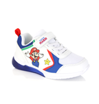 Baskets Enfant Super Mario Lumineuse Blanches & Bleues