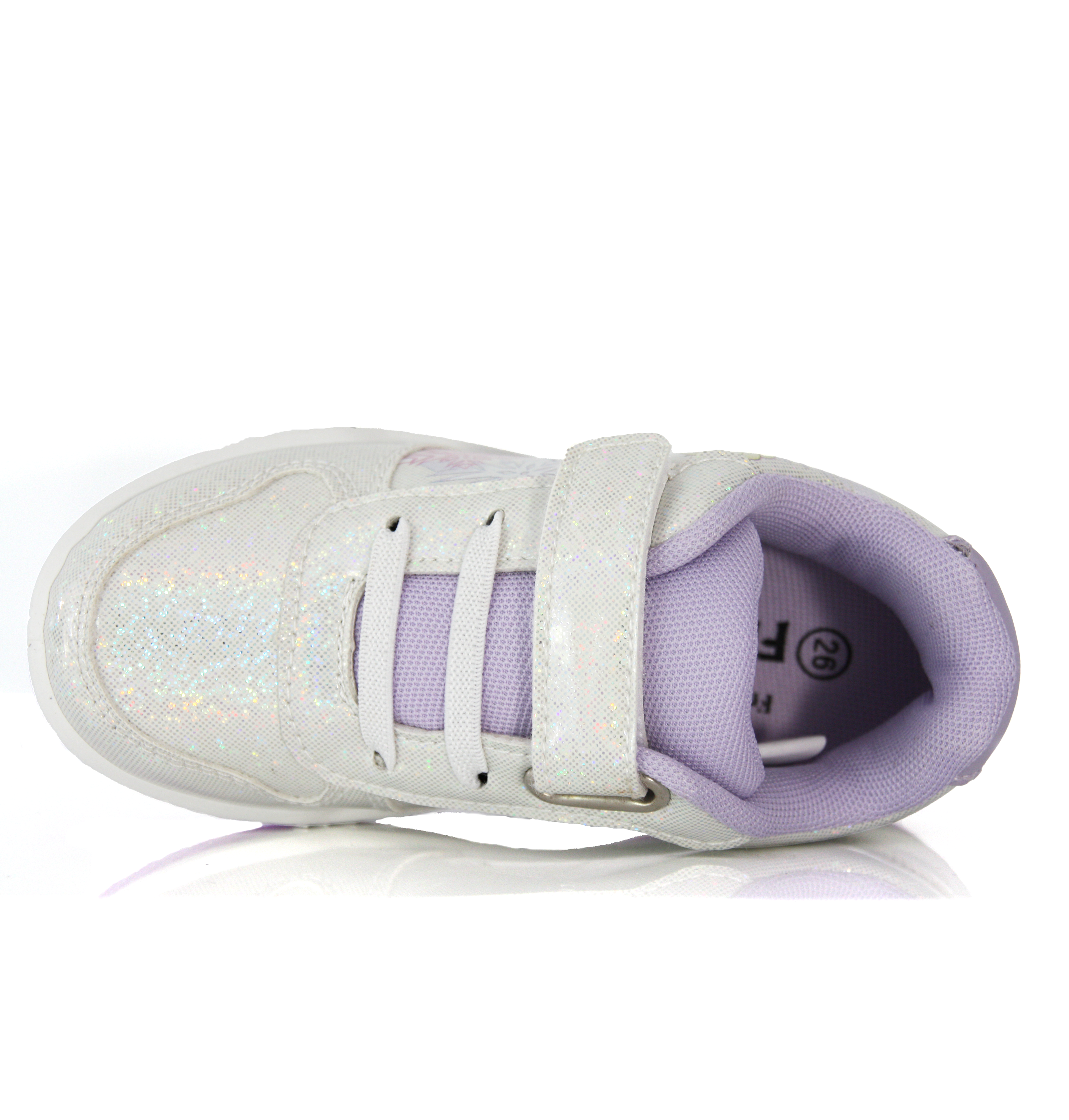 Baskets Fille Reine des Neiges Elsa Disney Scratch Violet & Blanche