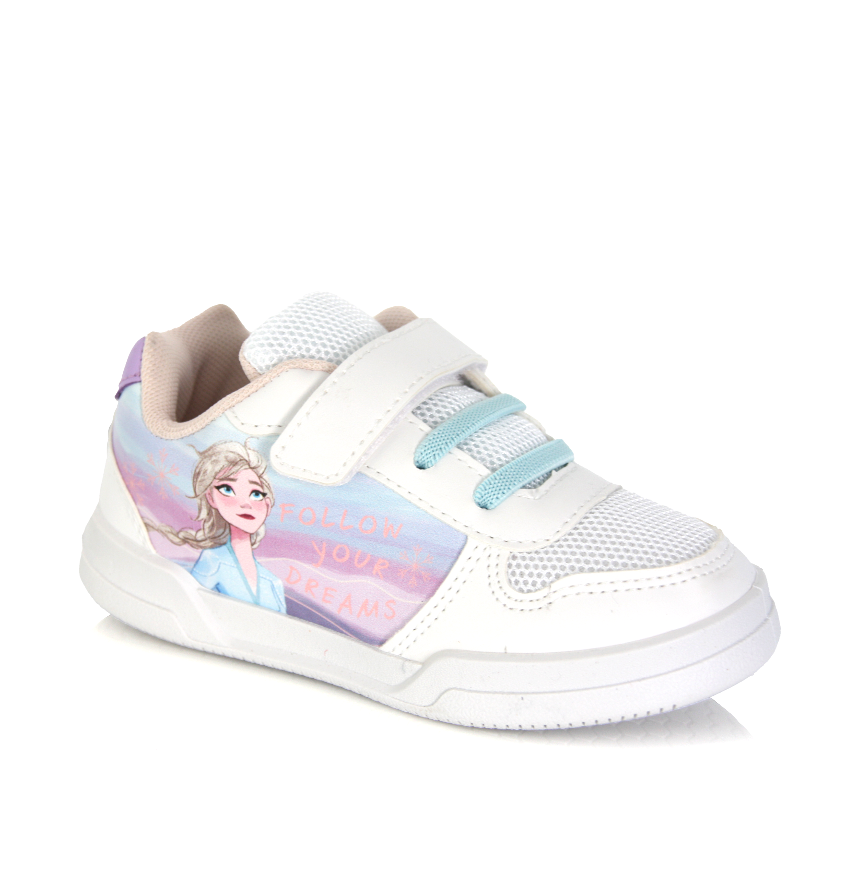 Baskets Fille Reine des Neiges Anna & Elsa blanche