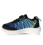 Baskets Sonic Enfant Lumineuses Bleu et Noir – Scratch et Lacets 25 33
