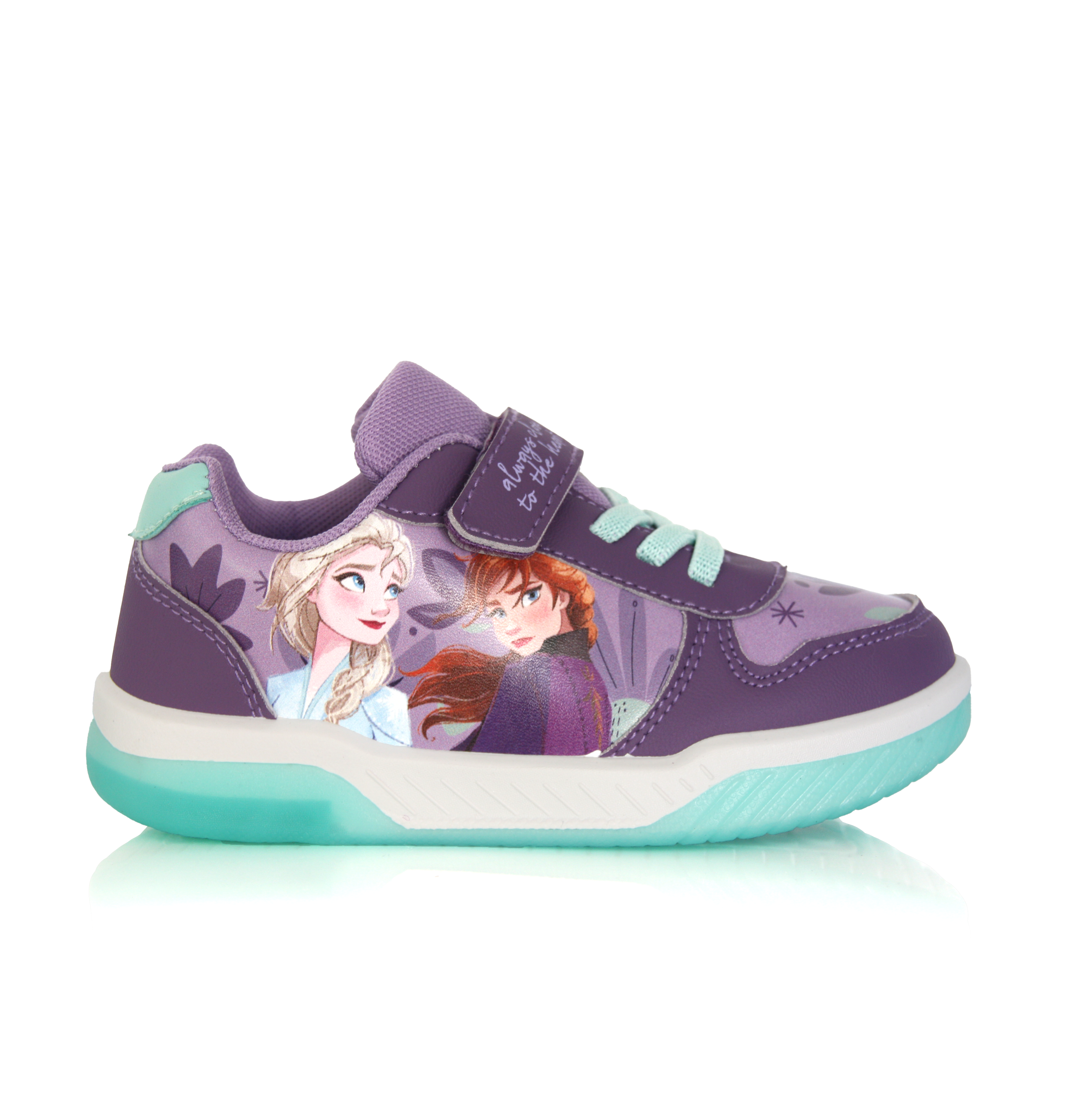 Baskets Lumineuse Fille Disney La Reine des Neiges Anna & Elsa violette Image principale du produit
