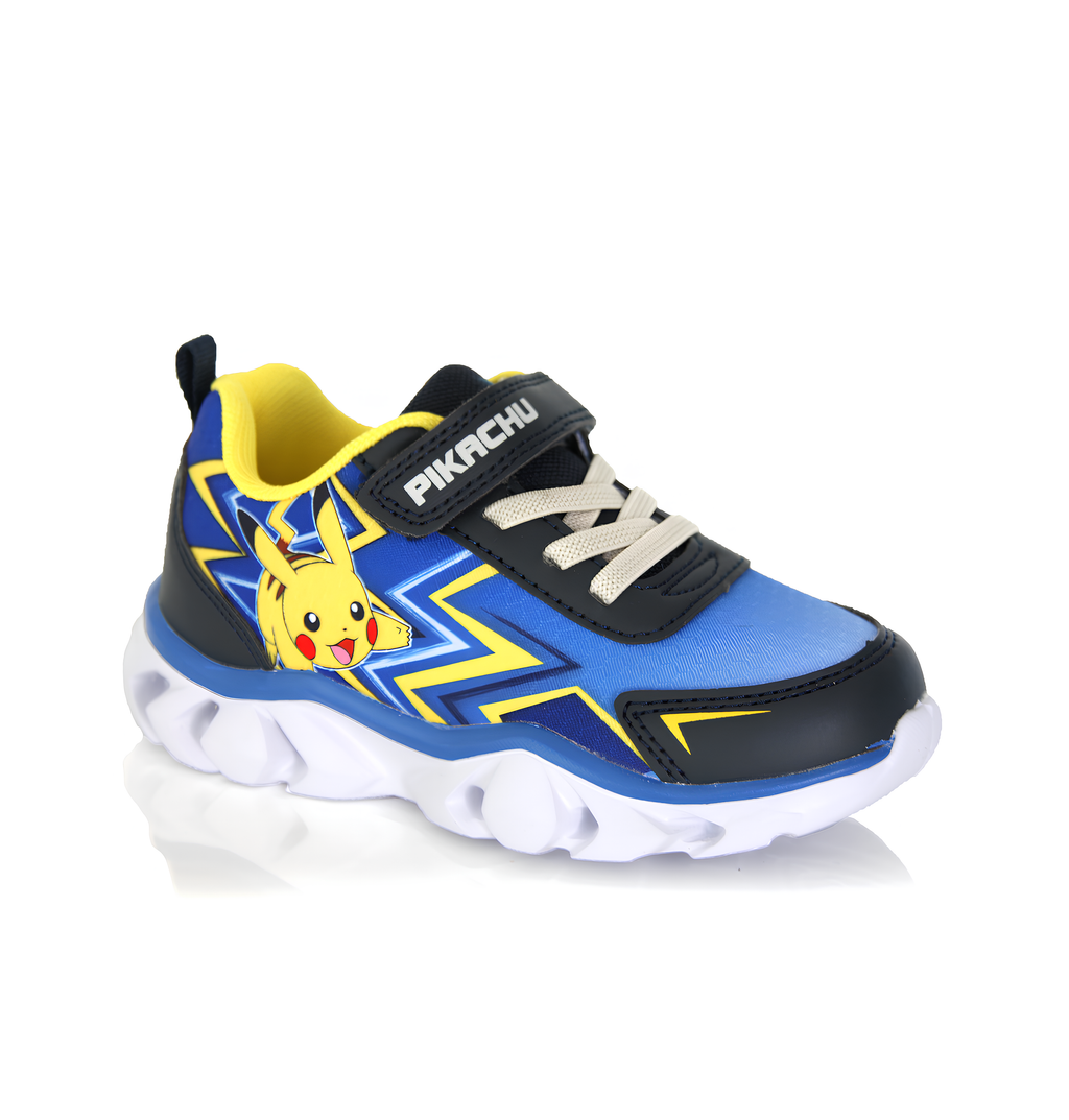 Baskets Enfant Pokémon Pikachu bleu et jaune