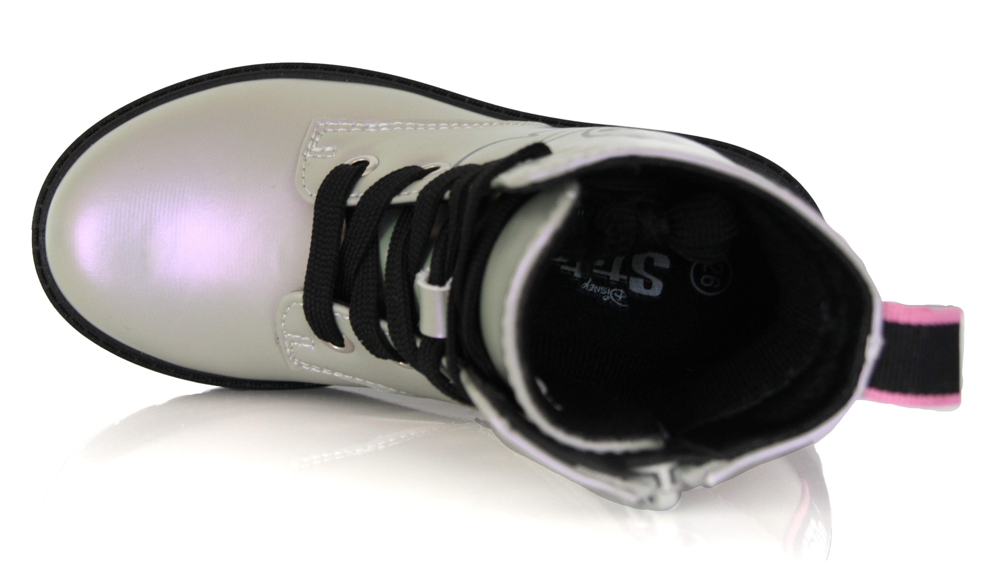 Bottines Fille Stitch – Effet Métallisé Argenté, Style Tendance & Semelle Antidérapante