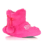 Pantoufles Montantes Barbie Fille Roses à Pompons du 24 au 32