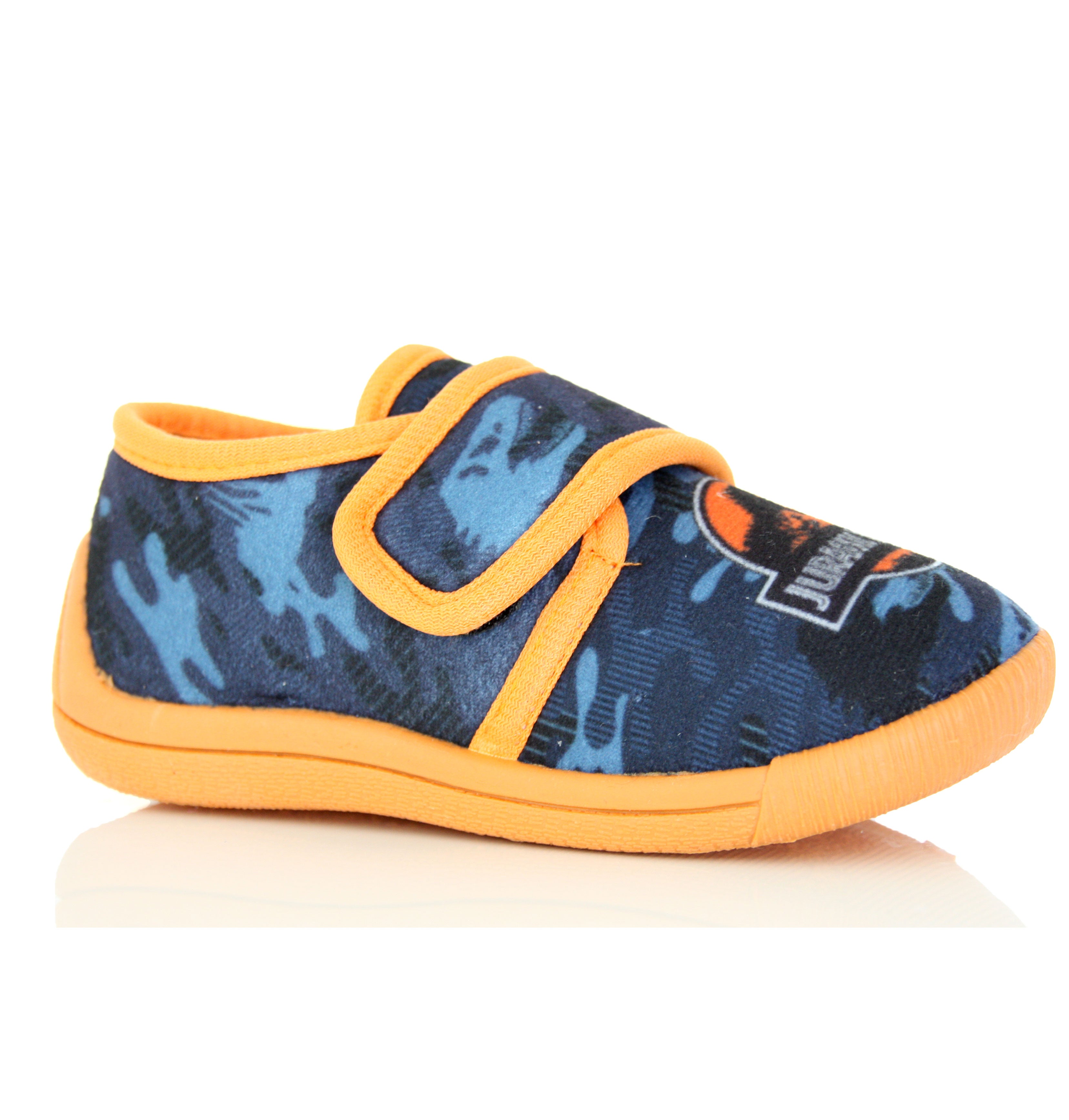 Chaussons Jurassic World bleu et orange