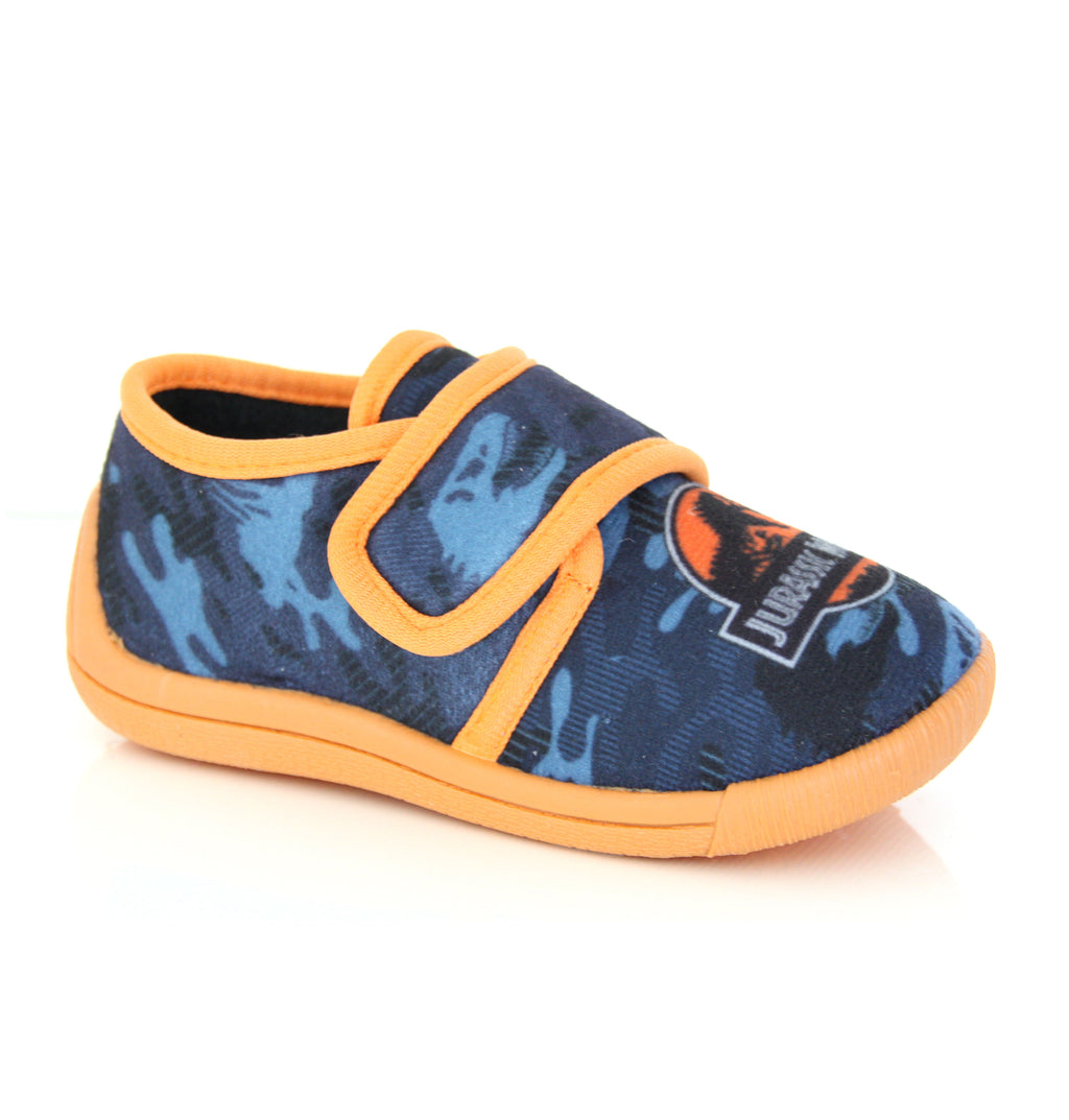 Chaussons Jurassic World bleu et orange
