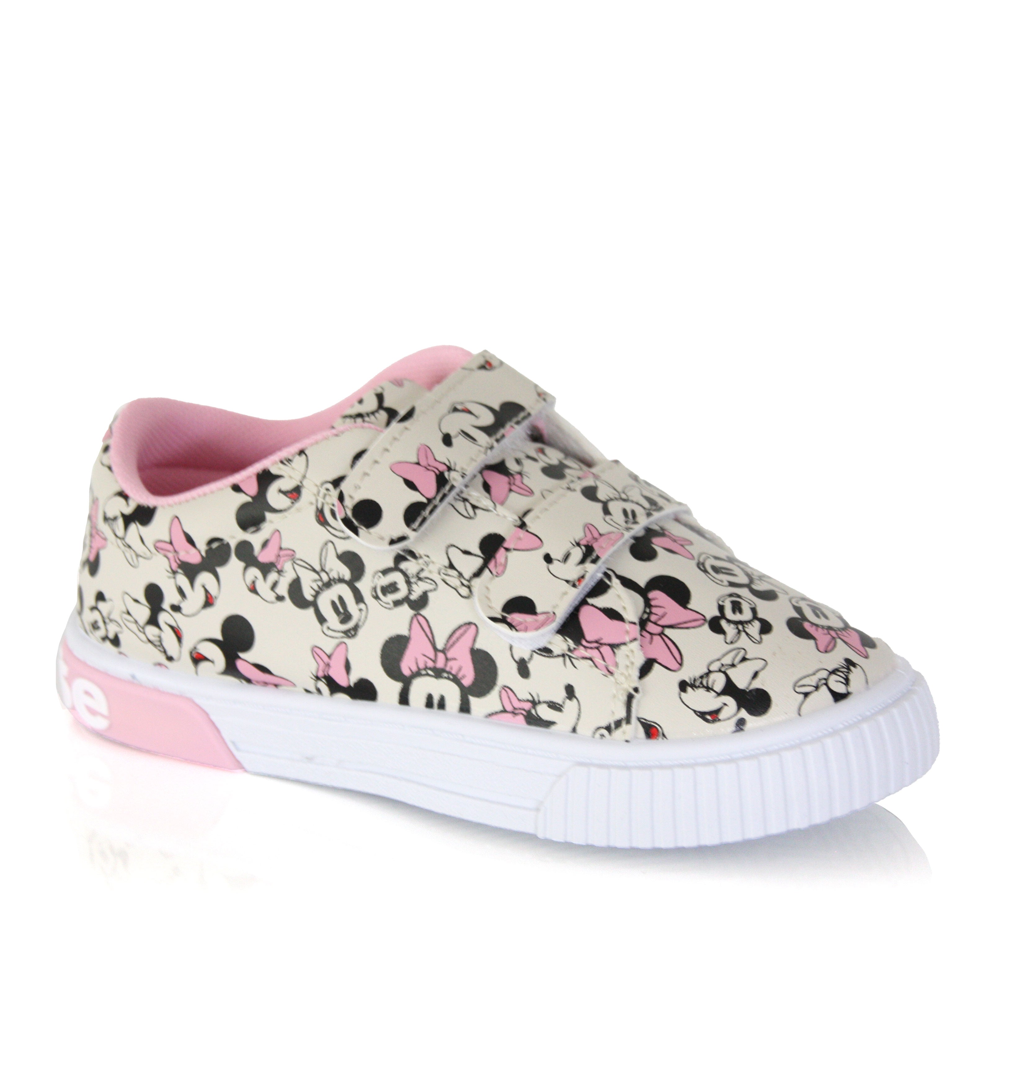 Basket Basse Minnie Fille Rose et Blanche à Scratch –24 au 30