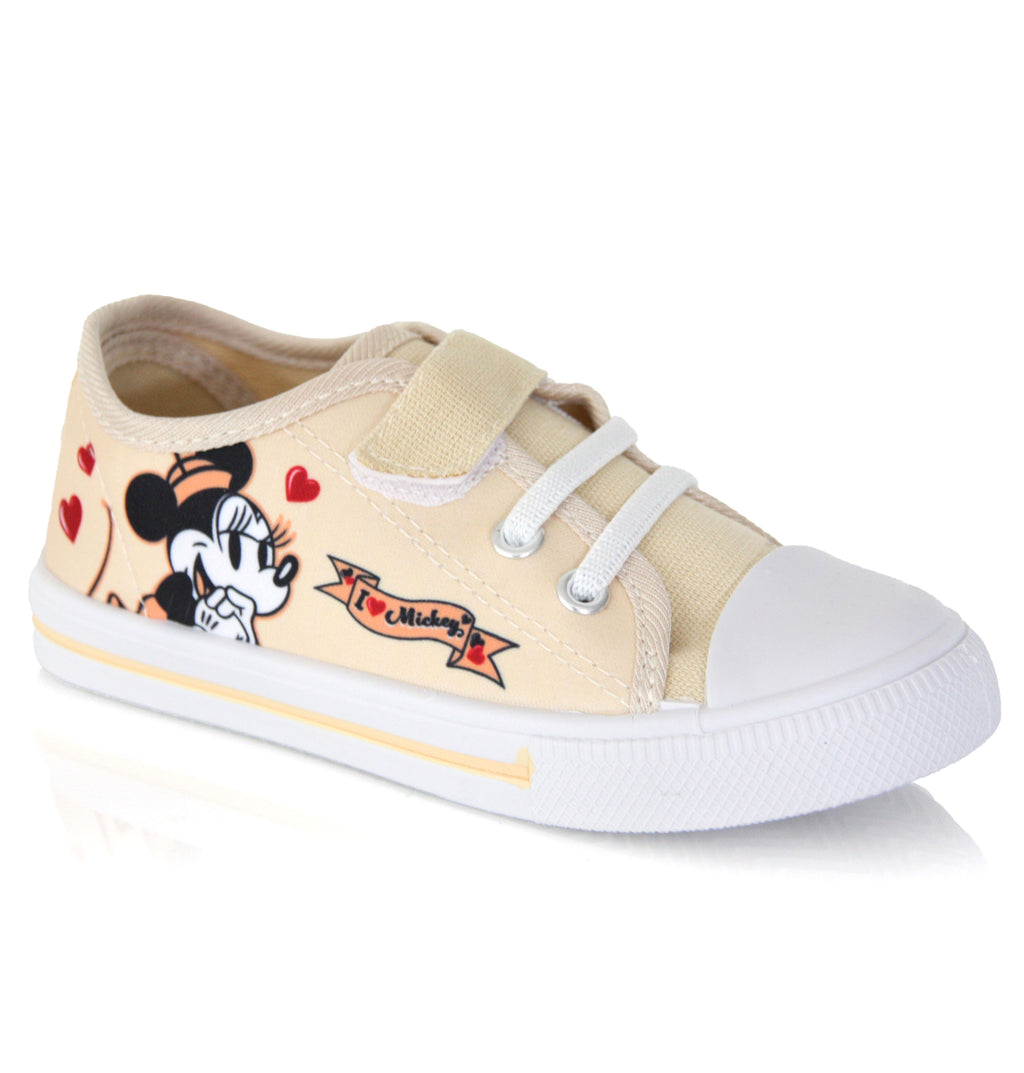 Basket Basse Minnie Beige Fille à Scratch 24 au 32