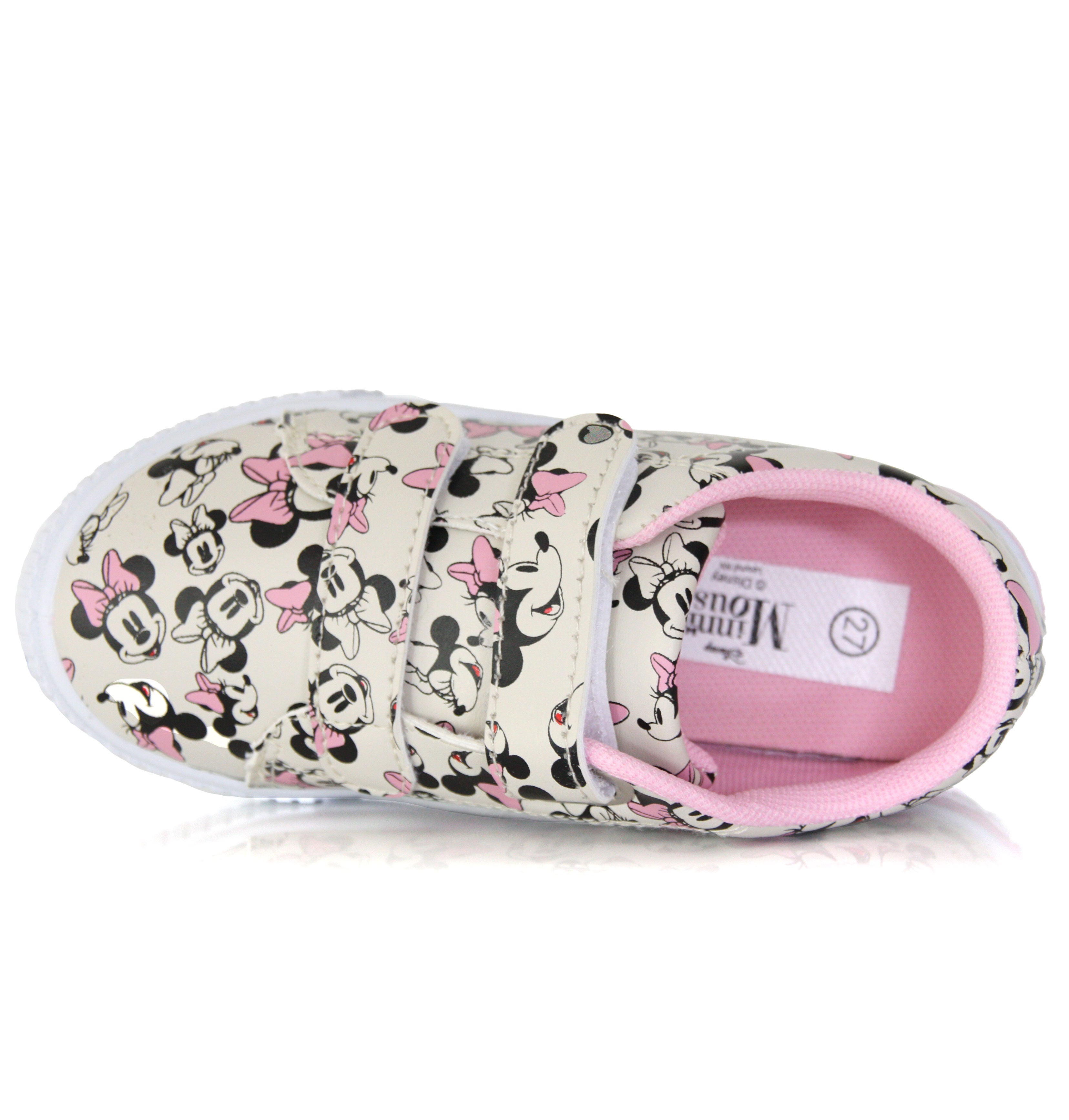 Basket Basse Minnie Fille Rose et Blanche à Scratch –24 au 30