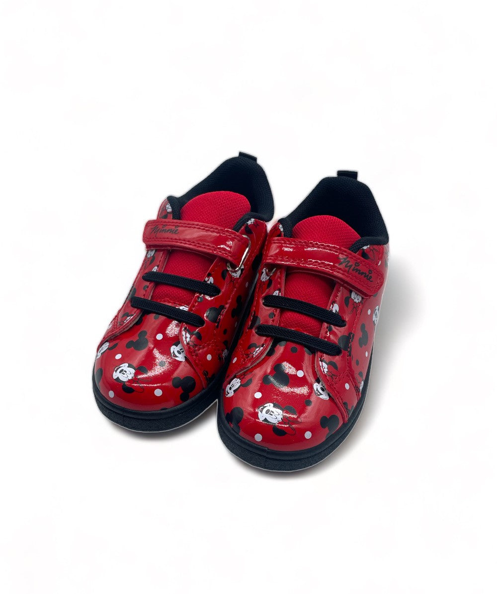 Basket à scratch Minnie Mouse rouge brillante à motifs - Fille