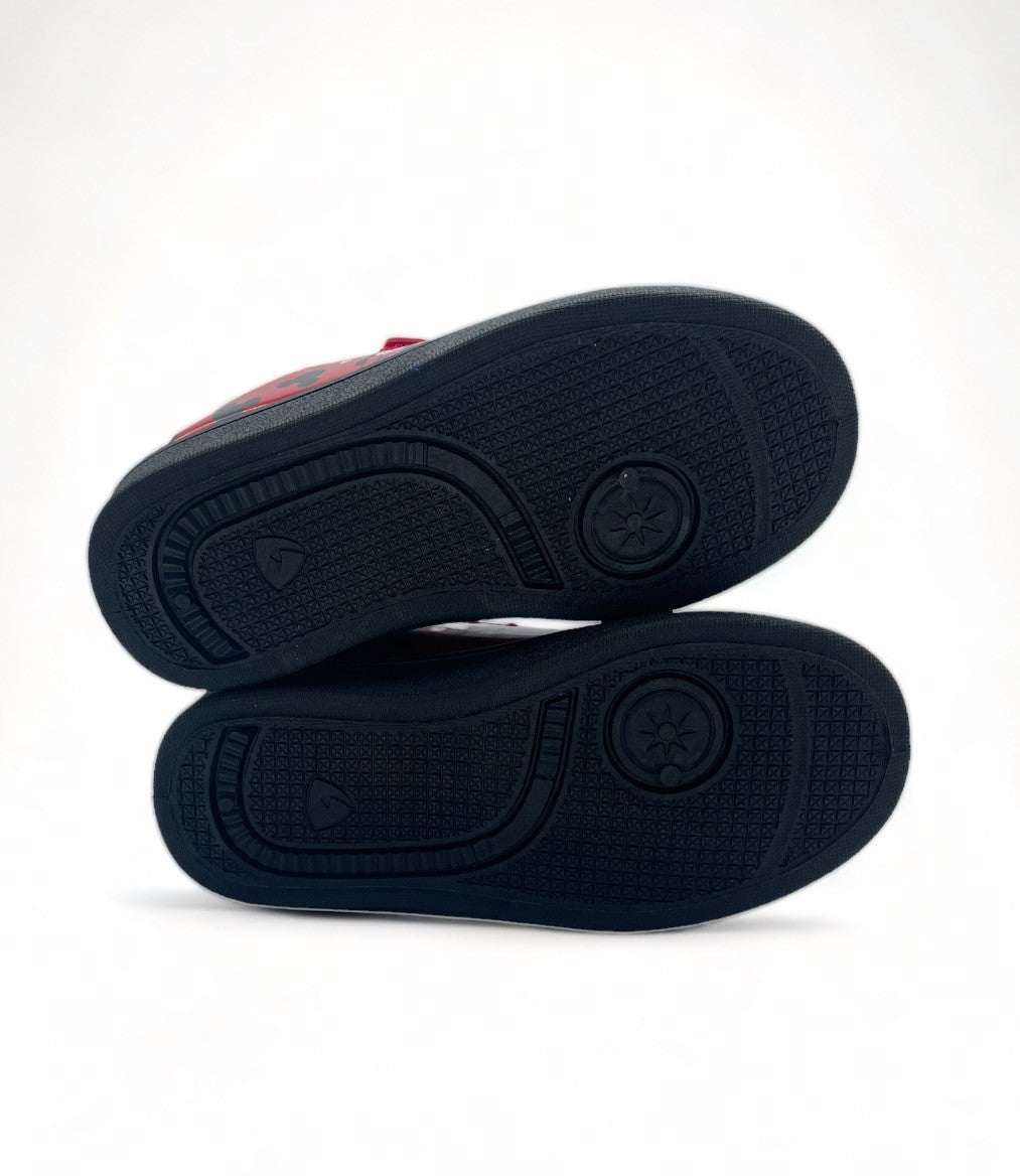 Basket à scratch Minnie Mouse rouge brillante à motifs - Fille