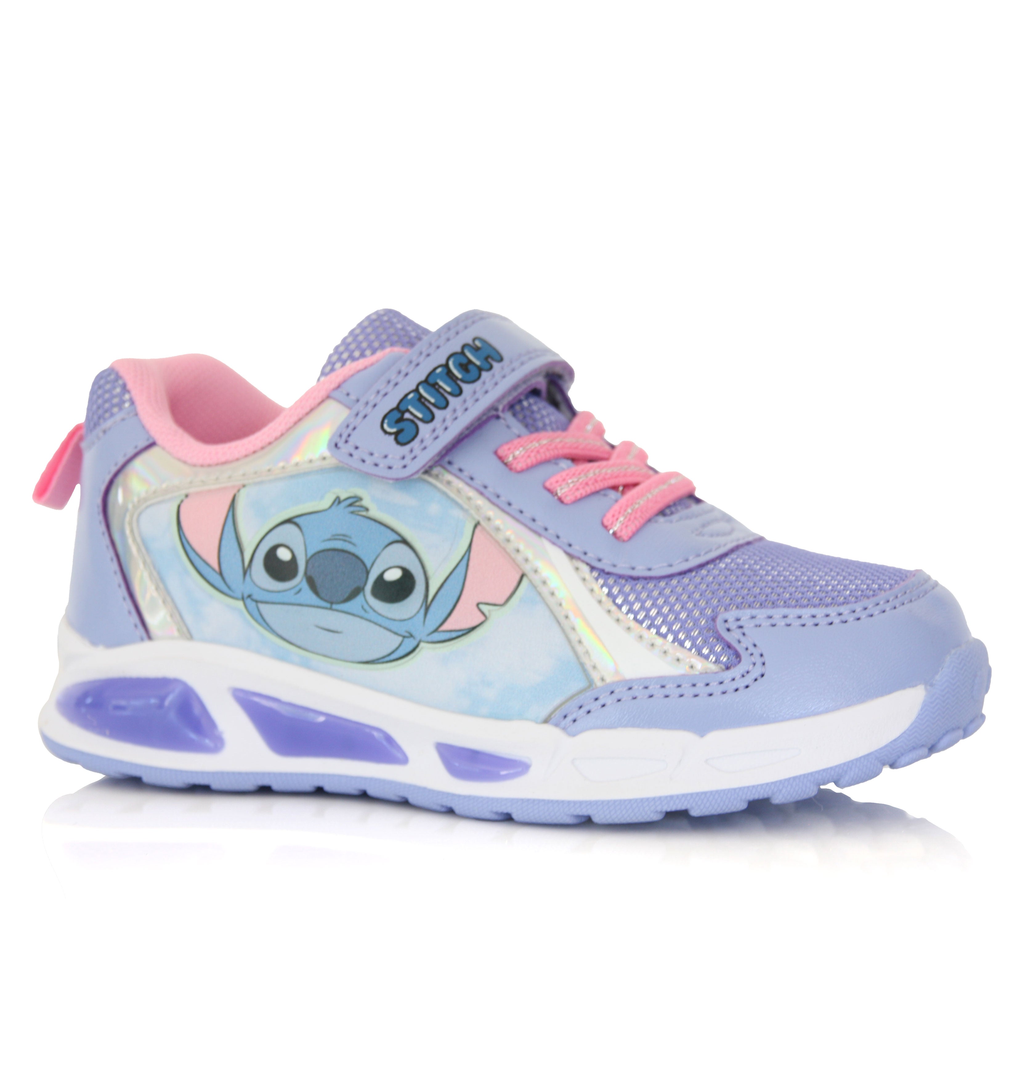 Baskets Stitch Fille Lumineuses Violet & Rose – Scratch Confort Enfant du 24 au 32 Image secondaire du produit