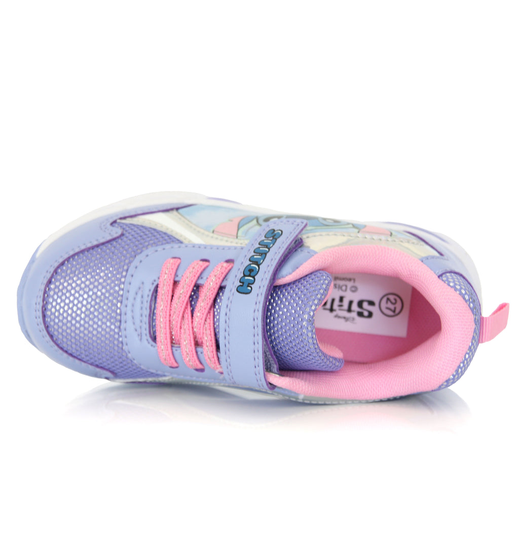 Baskets Stitch Fille Lumineuses Violet & Rose – Scratch Confort Enfant du 24 au 32