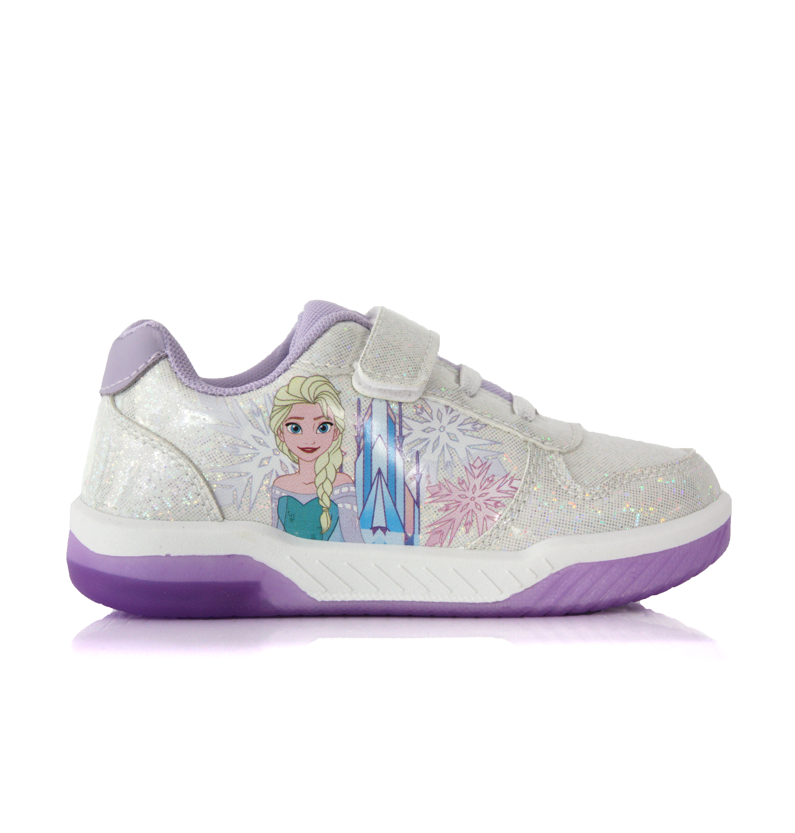 Baskets Fille Reine des Neiges Elsa Disney Scratch Violet & Blanche Image principale du produit